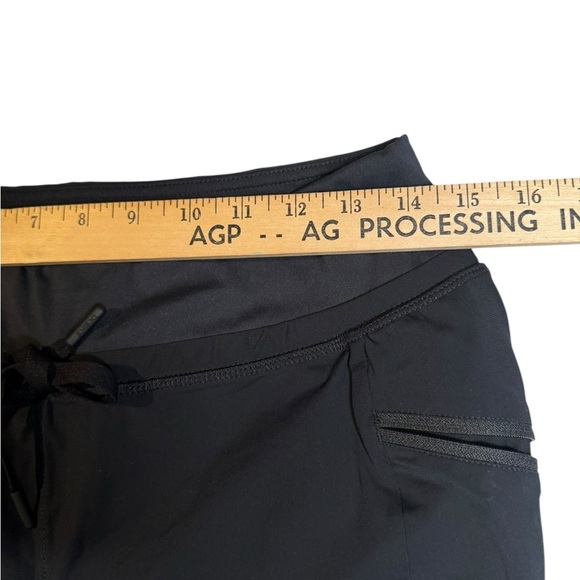 Baleaf Black Bermuda Athletic Shorts | Stretch Nylon Spandex Drawstring M K2 - Picture 3 of 8
